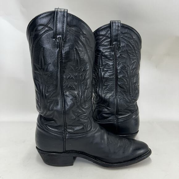Vintage Tony Lama Style 2993 Western Cowboy Boots “Black” main image 10
